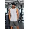 image:imageCOOFANDY Mens Running Athletic Shorts 9 Gym Workout Lightweight Elastic Waist Sports ShortsDark Grey