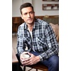 image:imageCOOFANDY Mens Sherpa Lined Flannel Shirt Jacket Long Sleeve Button Up Fleece Plaid ShirtsBlack