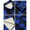 image:imageCOOFANDY Mens Sherpa Lined Flannel Shirt Jacket Long Sleeve Button Up Fleece Plaid ShirtsBlueBlack