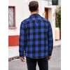 image:imageCOOFANDY Mens Sherpa Lined Flannel Shirt Jacket Long Sleeve Button Up Fleece Plaid ShirtsBlueBlack