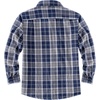 image:imageCOOFANDY Mens Sherpa Lined Flannel Shirt Jacket Long Sleeve Button Up Fleece Plaid ShirtsDark Blue