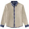 image:imageCOOFANDY Mens Sherpa Lined Flannel Shirt Jacket Long Sleeve Button Up Fleece Plaid ShirtsDark Blue