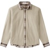 image:imageCOOFANDY Mens Sherpa Lined Flannel Shirt Jacket Long Sleeve Button Up Fleece Plaid ShirtsDark Brown Grey White Plaid