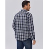 image:imageCOOFANDY Mens Sherpa Lined Flannel Shirt Jacket Long Sleeve Button Up Fleece Plaid ShirtsNavy White Khaki Plaid