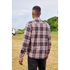 image:imageCOOFANDY Mens Sherpa Lined Flannel Shirt Jacket Long Sleeve Button Up Fleece Plaid ShirtsNavyOrange