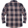image:imageCOOFANDY Mens Sherpa Lined Flannel Shirt Jacket Long Sleeve Button Up Fleece Plaid ShirtsNavyOrange