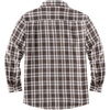 image:imageCOOFANDY Mens Sherpa Lined Flannel Shirt Jacket Long Sleeve Button Up Fleece Plaid ShirtsWhite Brown Plaid