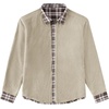 image:imageCOOFANDY Mens Sherpa Lined Flannel Shirt Jacket Long Sleeve Button Up Fleece Plaid ShirtsWhite Brown Plaid