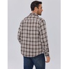 image:imageCOOFANDY Mens Sherpa Lined Flannel Shirt Jacket Long Sleeve Button Up Fleece Plaid ShirtsWhite Brown Plaid