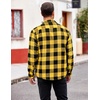 image:imageCOOFANDY Mens Sherpa Lined Flannel Shirt Jacket Long Sleeve Button Up Fleece Plaid ShirtsYellowBlack