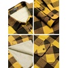 image:imageCOOFANDY Mens Sherpa Lined Flannel Shirt Jacket Long Sleeve Button Up Fleece Plaid ShirtsYellowBlack