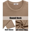 image:imageCOOFANDY Mens Shirt and Shorts Set 2 Piece Fashion Summer Tracksuits Cotton Oversized TShirts Cargo Shorts OutfitsKhaki