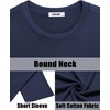 image:imageCOOFANDY Mens Shirt and Shorts Set 2 Piece Fashion Summer Tracksuits Cotton Oversized TShirts Cargo Shorts OutfitsNavy Blue