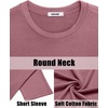 image:imageCOOFANDY Mens Shirt and Shorts Set 2 Piece Fashion Summer Tracksuits Cotton Oversized TShirts Cargo Shorts OutfitsPurple Red