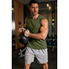 image:imageCOOFANDY Mens Sleeveless Shirt Quick Dry Workout Tank Top Gym Muscle T Shirts Sport Athletic Tanks Moisture WickingArmy Green
