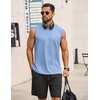 image:imageCOOFANDY Mens Sleeveless Shirt Quick Dry Workout Tank Top Gym Muscle T Shirts Sport Athletic Tanks Moisture WickingLight Blue