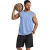 image:imageCOOFANDY Mens Sleeveless Shirt Quick Dry Workout Tank Top Gym Muscle T Shirts Sport Athletic Tanks Moisture WickingLight Blue