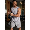image:imageCOOFANDY Mens Sleeveless Shirt Quick Dry Workout Tank Top Gym Muscle T Shirts Sport Athletic Tanks Moisture WickingLight Gray