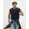 image:imageCOOFANDY Mens Sleeveless Shirts 100 Cotton Workout Tank Tops Cut Off Shirts Gym Muscle Loose Fit TeeBlack