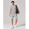 image:imageCOOFANDY Mens Sleeveless Shirts 100 Cotton Workout Tank Tops Cut Off Shirts Gym Muscle Loose Fit TeeLight Grey