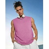 image:imageCOOFANDY Mens Sleeveless Shirts Cotton Workout Tank Tops Muscle Cut Off Shirt Summer Beach Casual Washed TeePink