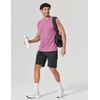 image:imageCOOFANDY Mens Sleeveless Shirts Cotton Workout Tank Tops Muscle Cut Off Shirt Summer Beach Casual Washed TeePink