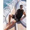 image:imageCOOFANDY Mens Sleeveless Workout Hoodie Shorts Set 2 Piece Outfits Hooded Tank Tops Gym Tracksuit SweatsuitsBlack