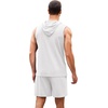 image:imageCOOFANDY Mens Sleeveless Workout Hoodie Shorts Set 2 Piece Outfits Hooded Tank Tops Gym Tracksuit SweatsuitsWhite