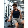 image:imageCOOFANDY Mens Sweat Shorts 2 Pack 7 Gym Workout Drawstring Jogger Shorts with PocketsBlackGrey