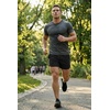 image:imageCOOFANDY Mens Sweat Shorts 2 Pack 7 Gym Workout Drawstring Jogger Shorts with PocketsBlueBlack