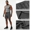 image:imageCOOFANDY Mens Sweat Shorts 2 Pack 7 Gym Workout Drawstring Jogger Shorts with PocketsDark GrayBlack