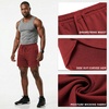 image:imageCOOFANDY Mens Sweat Shorts 2 Pack 7 Gym Workout Drawstring Jogger Shorts with PocketsWine RedBlack