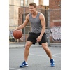 image:imageCOOFANDY Mens Sweat Shorts 2 Pack 7 Gym Workout Drawstring Jogger Shorts with PocketsWine RedBlack