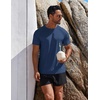 image:imageCOOFANDY Mens Swim Shirt UPF 50 Rash Guard Beach Tshirt Workout Quick Dry T Shirts for Running Surfing and HikingBlacknavy Blue