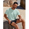 image:imageCOOFANDY Mens Swim Shirt UPF 50 Rash Guard Beach Tshirt Workout Quick Dry T Shirts for Running Surfing and HikingLight Green