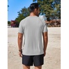 image:imageCOOFANDY Mens Swim Shirt UPF 50 Rash Guard Beach Tshirt Workout Quick Dry T Shirts for Running Surfing and HikingLight Grey