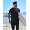 image:imageCOOFANDY Mens Swim Shirt UPF 50 Rash Guard Beach Tshirt Workout Quick Dry T Shirts for Running Surfing and HikingMightnight Blue