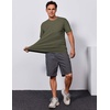 image:imageCOOFANDY Mens T Shirt Short Sleeve Cotton Blend TShirts Crew Neck Casual Summer Basic Tee ShirtsArmy Green