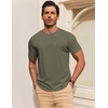 image:imageCOOFANDY Mens T Shirt Short Sleeve Cotton Blend TShirts Crew Neck Casual Summer Basic Tee ShirtsArmy Green