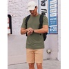 image:imageCOOFANDY Mens T Shirt Short Sleeve Cotton Blend TShirts Crew Neck Casual Summer Basic Tee ShirtsArmy Green