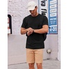 image:imageCOOFANDY Mens T Shirt Short Sleeve Cotton Blend TShirts Crew Neck Casual Summer Basic Tee ShirtsBlack
