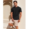 image:imageCOOFANDY Mens T Shirt Short Sleeve Cotton Blend TShirts Crew Neck Casual Summer Basic Tee ShirtsBlack