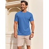 image:imageCOOFANDY Mens T Shirt Short Sleeve Cotton Blend TShirts Crew Neck Casual Summer Basic Tee ShirtsBlue