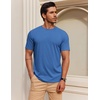 image:imageCOOFANDY Mens T Shirt Short Sleeve Cotton Blend TShirts Crew Neck Casual Summer Basic Tee ShirtsBlue