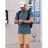 image:imageCOOFANDY Mens T Shirt Short Sleeve Cotton Blend TShirts Crew Neck Casual Summer Basic Tee ShirtsDark Blue