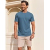 image:imageCOOFANDY Mens T Shirt Short Sleeve Cotton Blend TShirts Crew Neck Casual Summer Basic Tee ShirtsDark Blue
