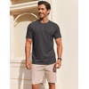 image:imageCOOFANDY Mens T Shirt Short Sleeve Cotton Blend TShirts Crew Neck Casual Summer Basic Tee ShirtsDark Grey