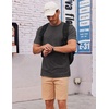 image:imageCOOFANDY Mens T Shirt Short Sleeve Cotton Blend TShirts Crew Neck Casual Summer Basic Tee ShirtsDark Grey