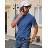 image:imageCOOFANDY Mens T Shirt Short Sleeve Cotton Blend TShirts Crew Neck Casual Summer Basic Tee ShirtsDazzling Blue