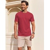 image:imageCOOFANDY Mens T Shirt Short Sleeve Cotton Blend TShirts Crew Neck Casual Summer Basic Tee ShirtsDeep Red